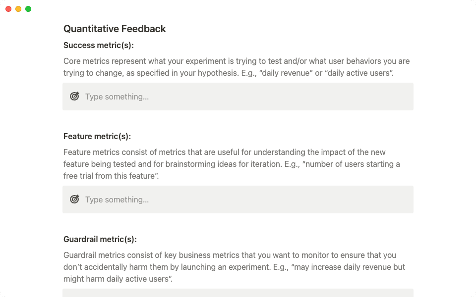 Connect your project to meaningful metrics to build with focus and measure success.