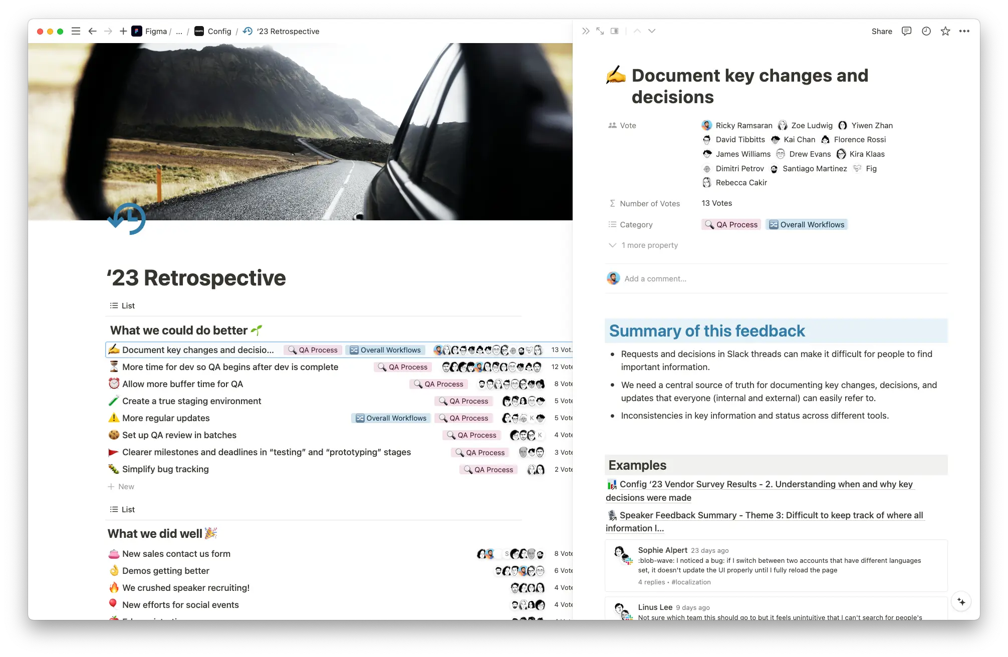 As soon as last year's Config ended, we started planning for next year by collecting and organizing feedback from all our stakeholders.