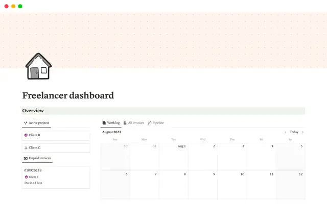 Freelancer dashboard